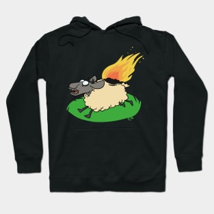 Flaming Sheep (White) Hoodie